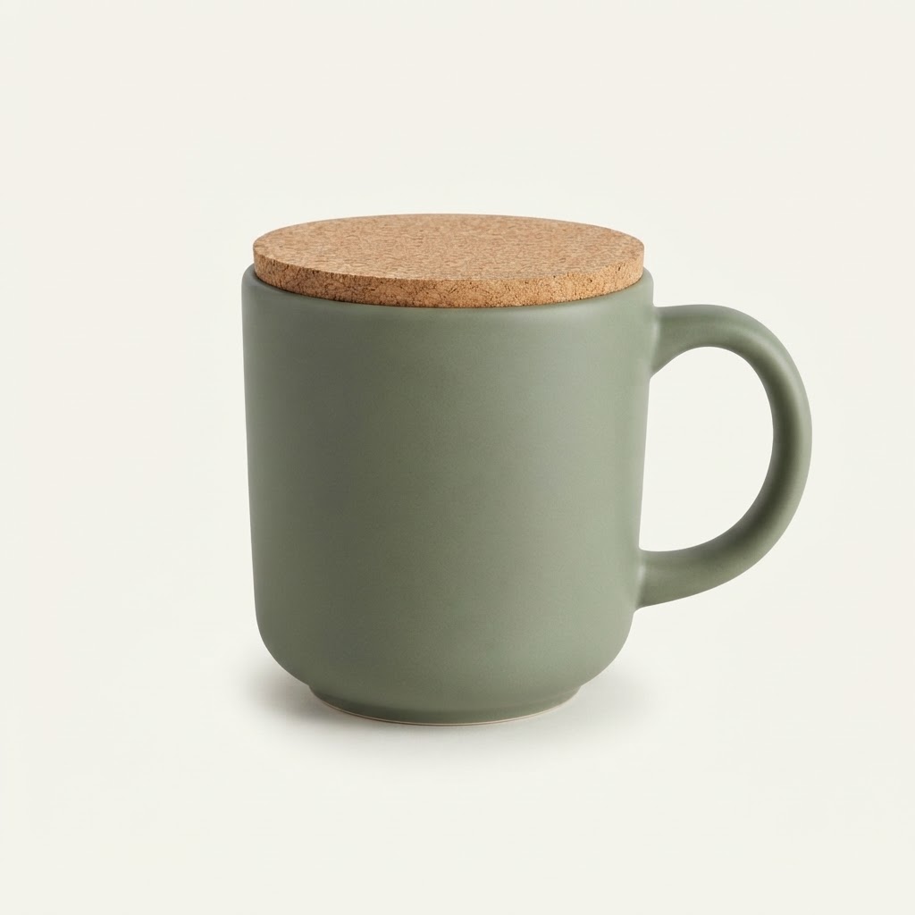 The mug alone, on warm white